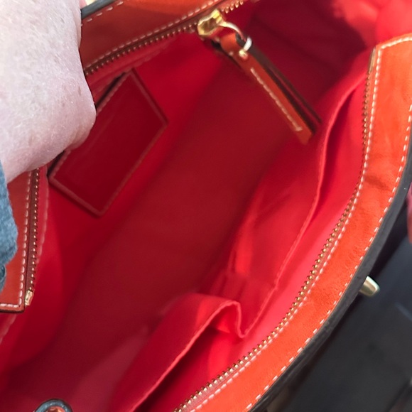 Coach Red Madeline Leather Tote Purse Turnlock Satchel Shoulder Bag Vtg 11553 - Picture 10 of 13